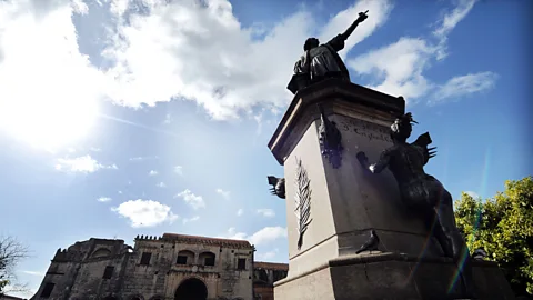 Statue of Christopher Colombus, the Catedral Primada de America, Santo Domingo