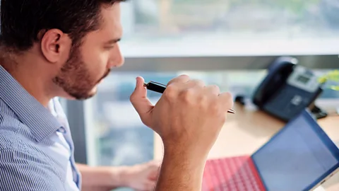Alamy The office pen-clicker, the whistler, the lettuce-cruncher: these people may not just be annoying, they may enrage you, too (Credit: Alamy)