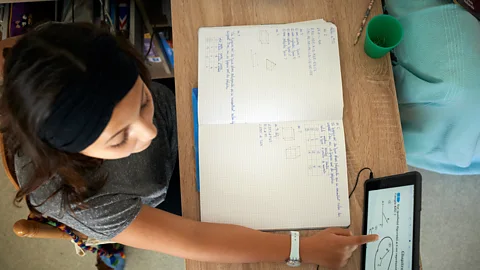 Getty Images Research shows girls may be more prone to developing maths anxiety than boys (Credit: Getty Images)