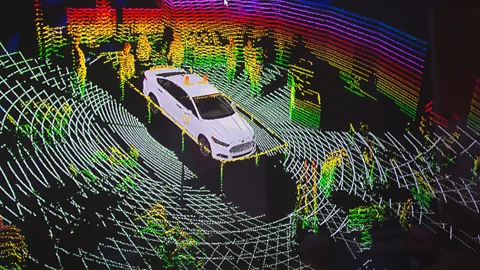 Alamy Autonomous vehicle bristle with technology and sensors to help them find their way through our complex world (Credit: Alamy)