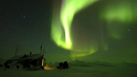 Hearts in the Ice During their months of near-total isolation, the polar night produced some glorious sights (Credit: Hearts in the Ice)
