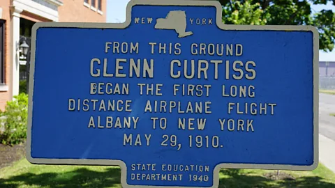 John Garay In 1910, Glenn Curtiss, a motorcycle daredevil-turned-pilot, completed America's first long-distance intercity flight, between Albany and New York City (Credit: John Garay)