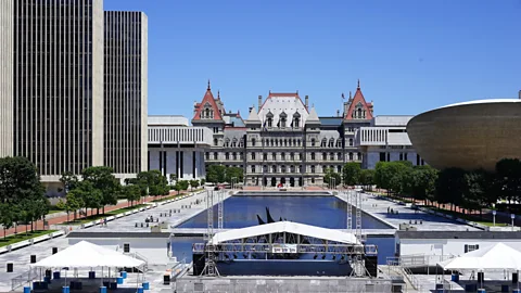 John Garay Empire State Plaza includes the French chateau-styled state capitol building, the New York State Museum and the performing-arts venue The Egg (Credit: John Garay)
