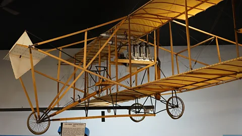 John Garay A 1910 Curtiss Pusher airplane is on display at the Empire State Aerosciences Museum in New York State (Credit: John Garay)