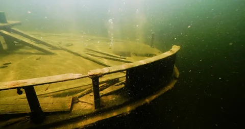 Ryan Robbins The Priscilla is one of several steamboats that were scuttled in Moosehead Lake (Credit: Ryan Robbins)