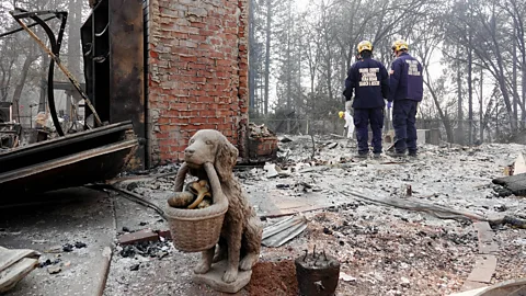 Xinhua/Alamy Paradise residents who lost their homes in the Camp Fire are faced with the difficult choice of whether or not to rebuild (Credit:Xinhua/Alamy)