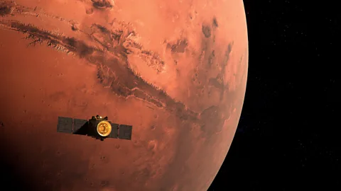 UAESA Artist's impression of Hope and Mars (Credit UAESA)