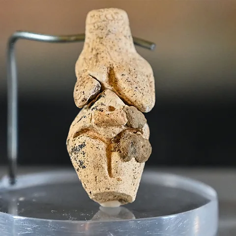 Getty Images The Venus of Renancourt was lost or abandoned by Gravettian people in 21,000BC – then rediscovered during an archaeological dig near Amiens, France, in 2019 (Credit: Getty Images)