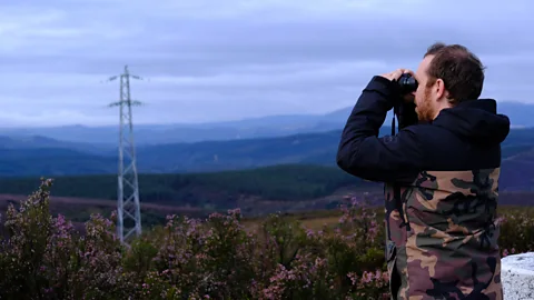 Marta Vidal Bruno Arrojado looks for wolves in Montesinho (Credit: Marta Vidal)