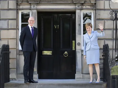 PA Media swinney and sturgeon
