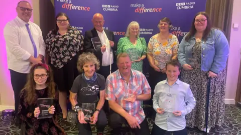 BBC Top left to right: Man and woman from Team Autism, Eddie Williams, Eileen Jackson, Margaret Grieve and Ally Chester
Bottoms left to right: Young woman from Team Autism, Lindsay Buck, Geoff Brown and Hamish Donohoe
