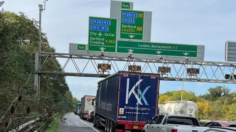 Kelsey Sings Traffic at the Dartford Crossing