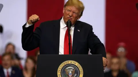 Getty Images Trump at a Rally in ND