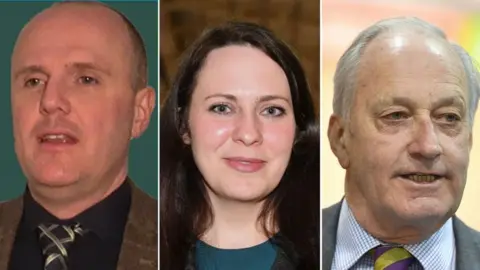 Reform UK/Getty Images Jamie Jenkins, Amelia Womack and Neil Hamilton