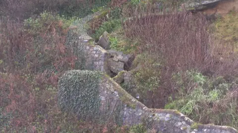 BBC Landslip at the steps up to the Clarence Battery