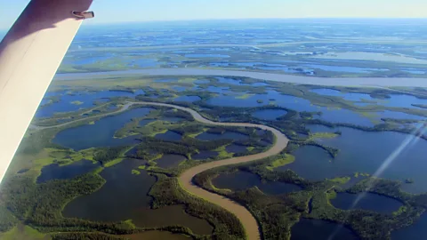Flying over the famed Mackenzie Delta. (Tim Johnson)