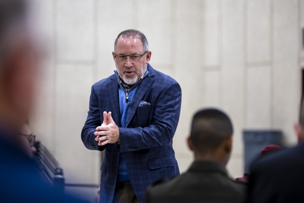 Aggie Basketball Coach Inspires Teamwork Through Leadership Course Aggie Basketball Coach Inspires Teamwork Through Leadership Course