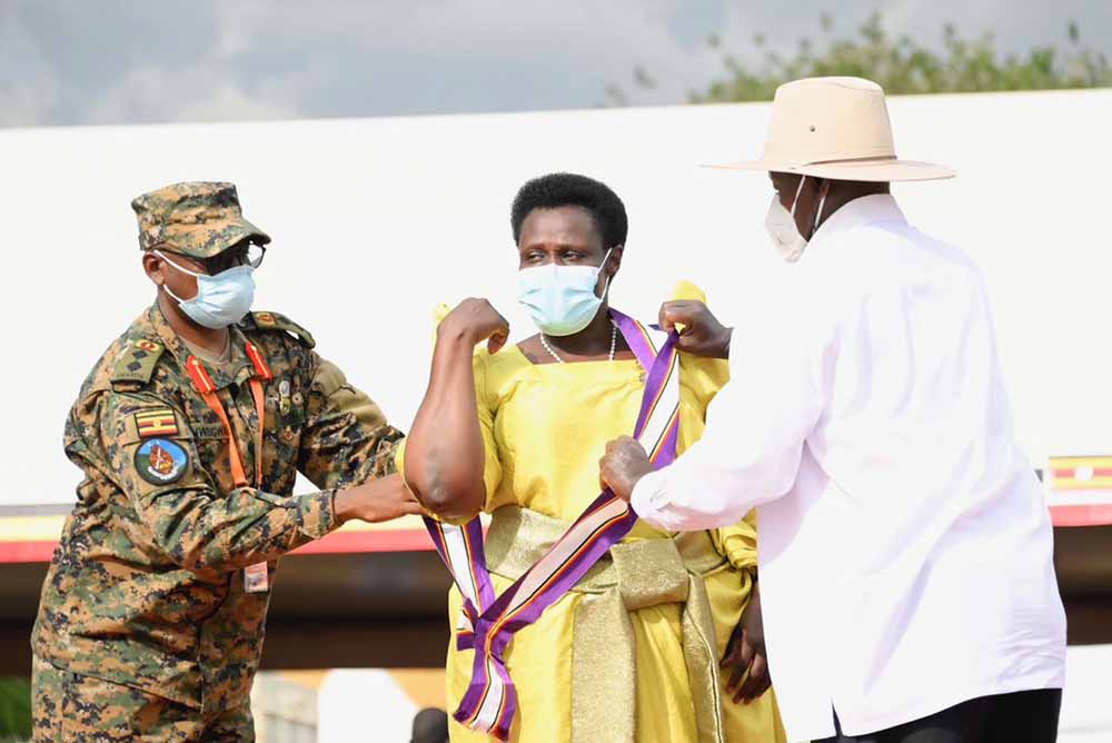 Museveni honours VP Alupo with Uganda’s highest Civilian Medal