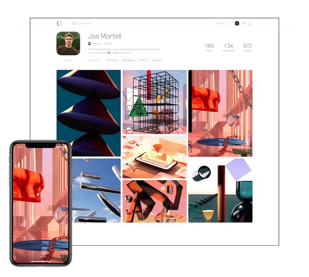 Creatively helps designers and other creative talent showcase their work Creatively helps designers and other creative talent showcase their work