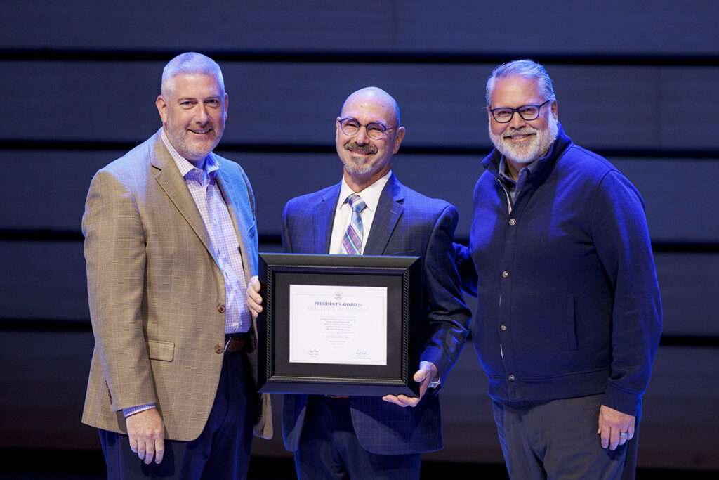 Liberty professors recognized with annual awards for teaching, research mentorship Liberty professors recognized with annual awards for teaching, research mentorship