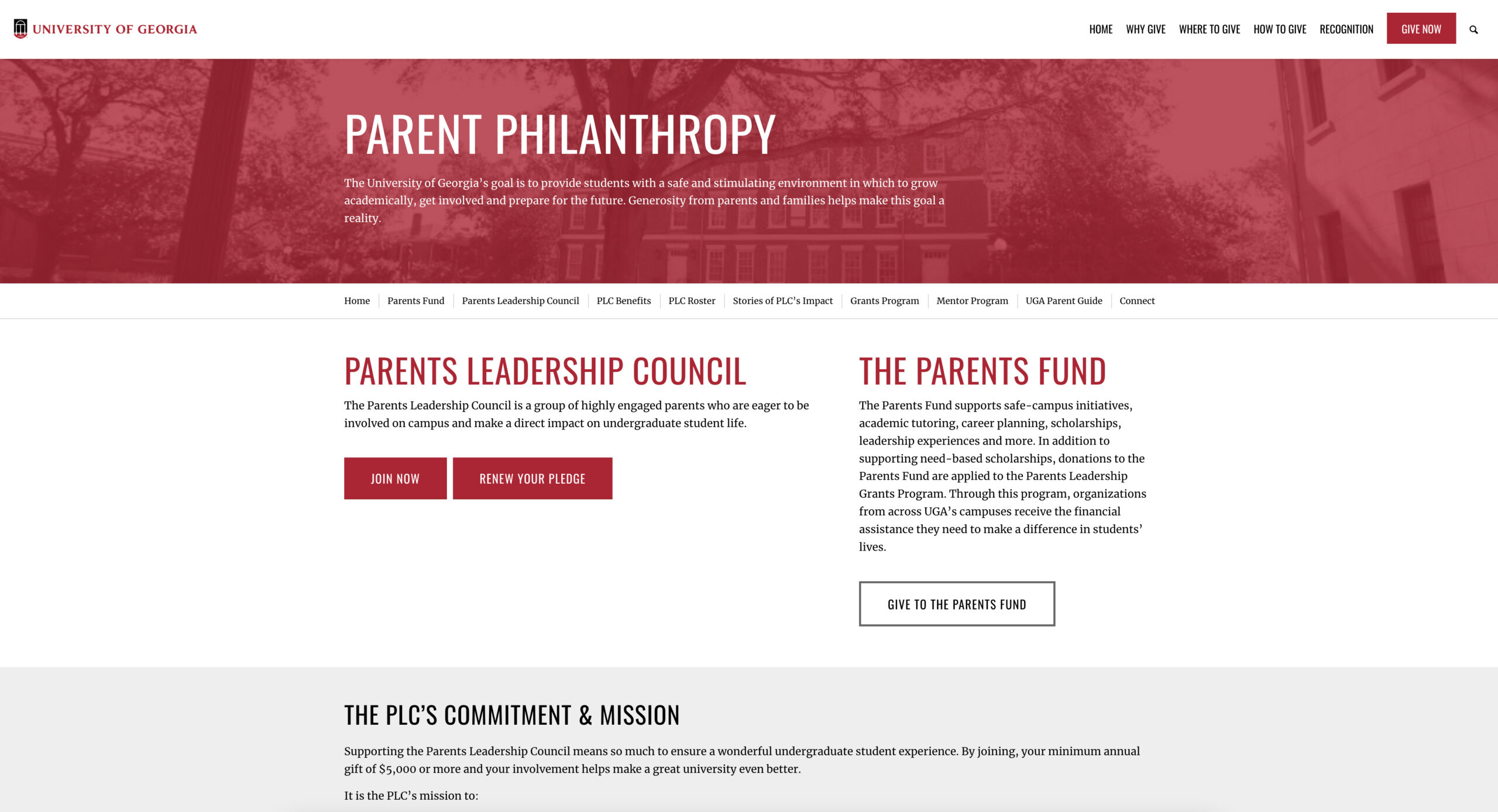 New website spotlights parent philanthropy at UGA