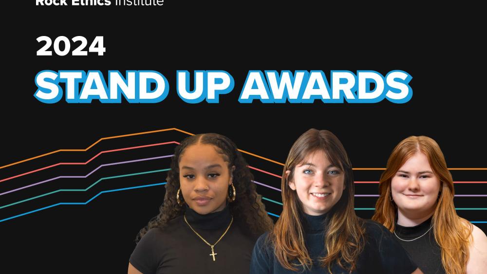 Rock Ethics Institute recognizes three outstanding students as Stand Up awardees Rock Ethics Institute recognizes three outstanding students as Stand Up awardees