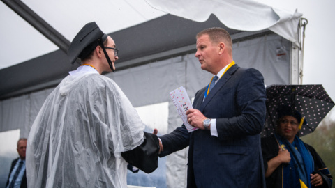 A billionaire gave all UMass Dartmouth grads cash — with a catch : NPR