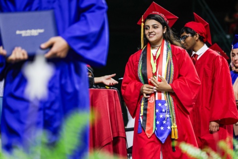 Virginia student Zahra Rahimi works to help Afghan peers find their voices