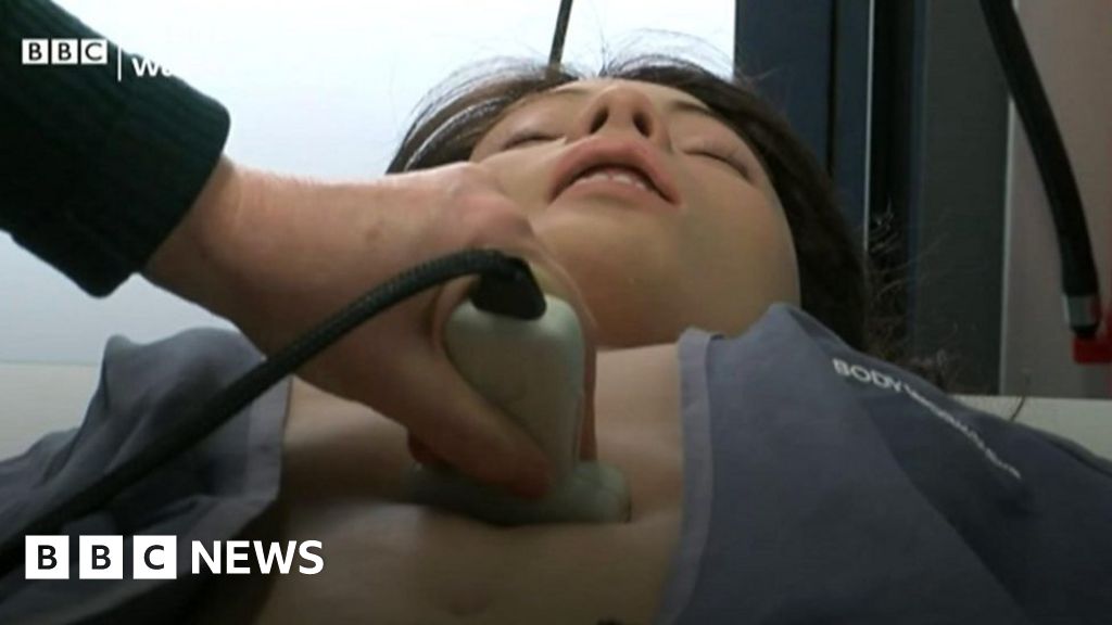 Cardiff lifelike dummy helping ultrasound training Cardiff lifelike dummy helping ultrasound training