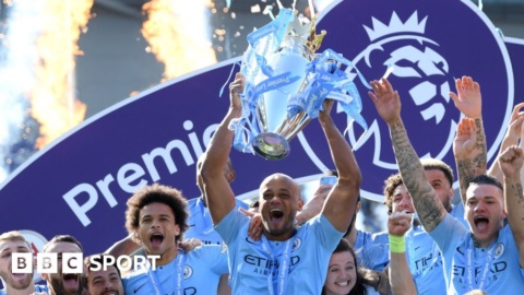 Brighton 1-4 Man City: Visitors come from behind to clinch title