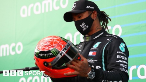 Lewis Hamilton is ‘not done yet’ after equalling Michael Schumacher’s 91 race wins