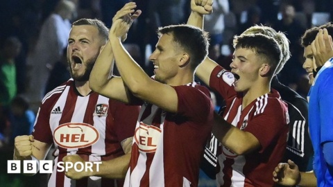 Exeter City: Progress to round three of EFL Cup ‘an amazing achievement’