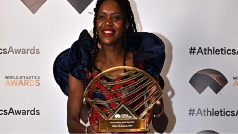 Faith Kipyegon: Kenyan makes history as track athlete of the year