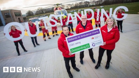 Midlands Air Ambulance Charity rated as outstanding
