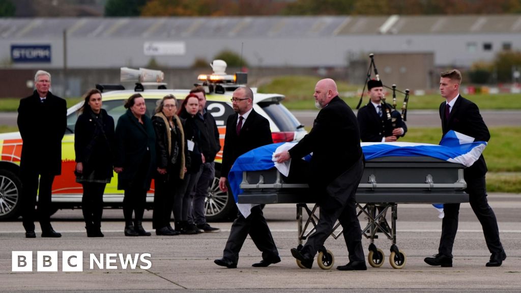 Alex Salmond’s coffin arrives back in Scotland