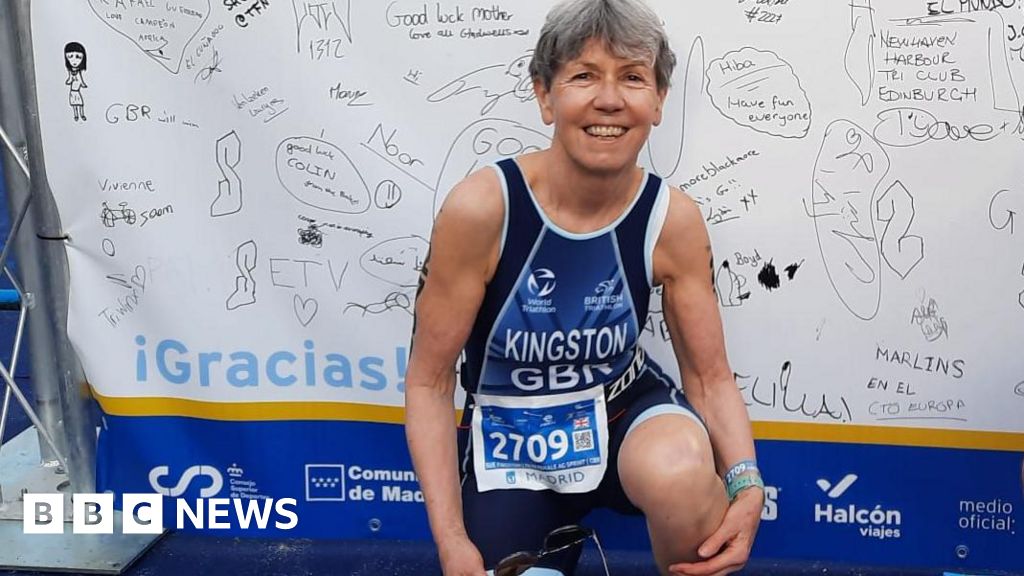 The grandmother who started doing triathlons in her late 50s The grandmother who started doing triathlons in her late 50s