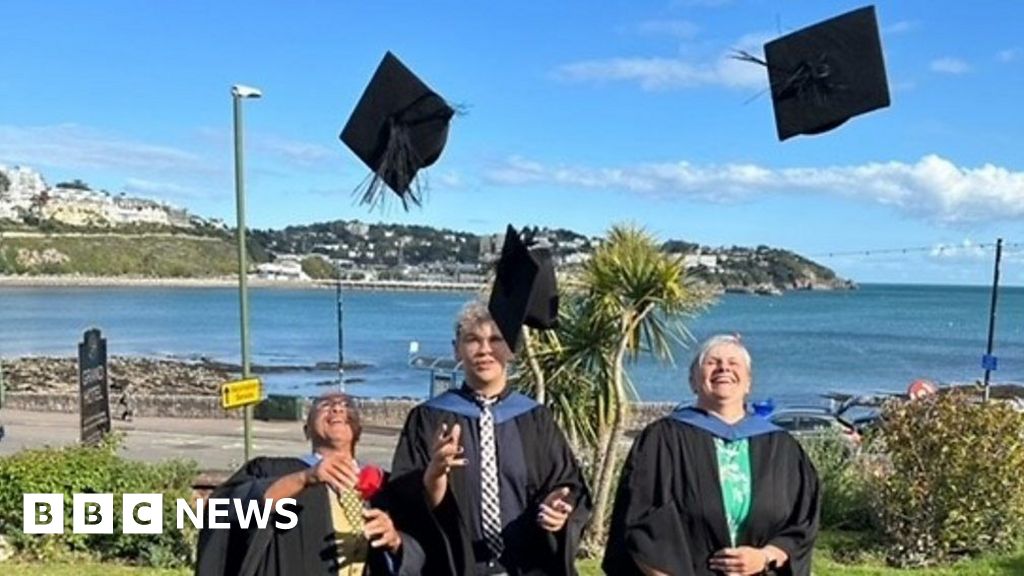 Family graduate together from South Devon College Family graduate together from South Devon College