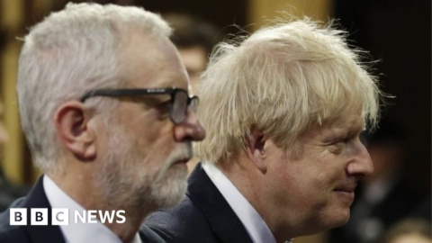 Boris Johnson and Jeremy Corbyn praise NHS in Christmas messages