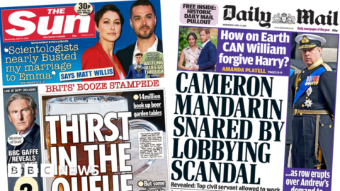 ‘Sleazy access’ in lobbying row and ‘thirst in the queue’