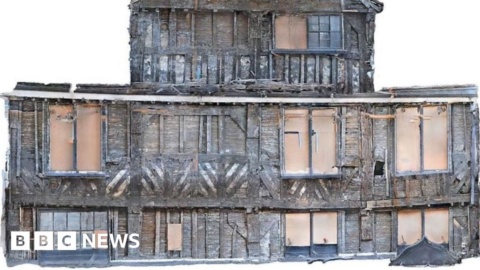 Wakefield restoration work exposes ancient timber frame