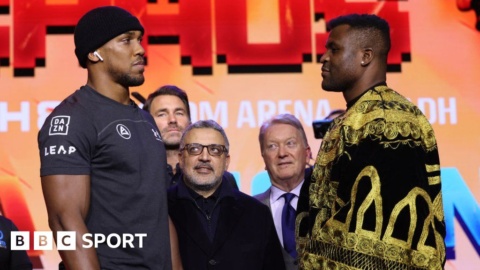 Anthony Joshua v Francis Ngannou: MMA fighter says he will test Briton’s chin in heavyweight bout