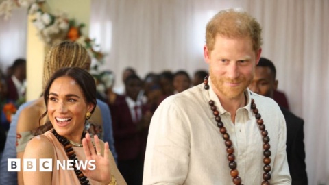 Prince Harry tells students ‘it’s OK to have a bad day’ on Nigeria visit with Meghan