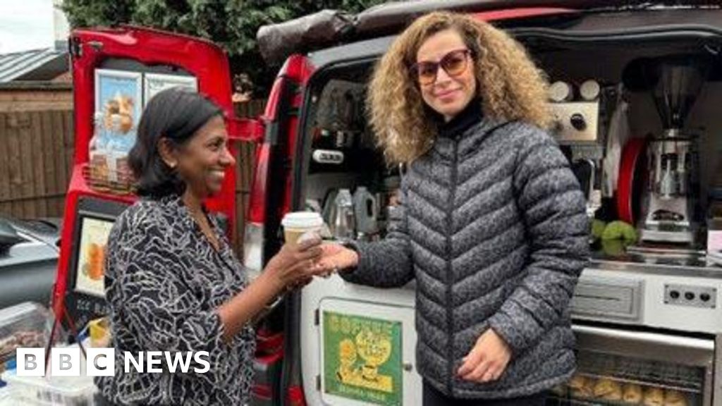 NHS van bringing support and coffee to Gloucestershire care staff NHS van bringing support and coffee to Gloucestershire care staff