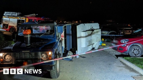 Passengers injured after Looe Land Train tips over