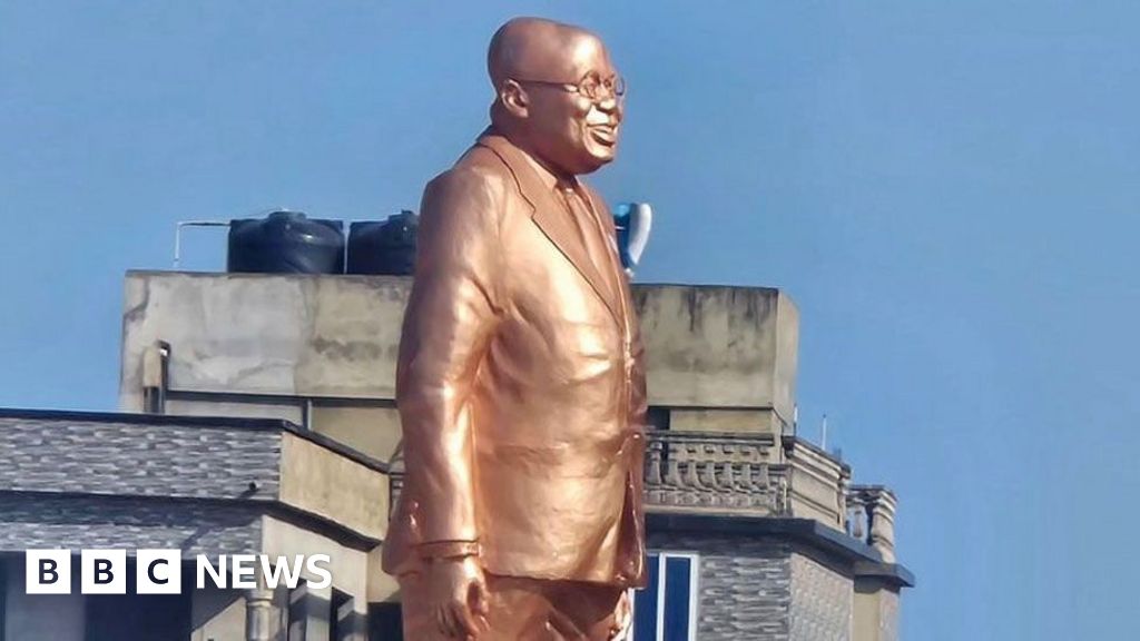 Uproar after Ghana’s president unveils monument in his honour