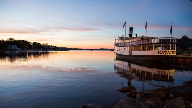The Maine lake full of sunken steamboats The Maine lake full of sunken steamboats