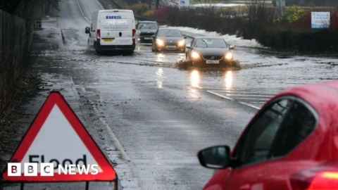 Flooding amid rain and melting snow
