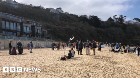 Protest against Carbis Bay building work
