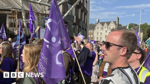 College staff across Scotland strike amid funding warning