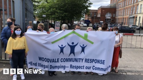 Residents protest over suspected illegal dumping Residents protest over suspected illegal dumping